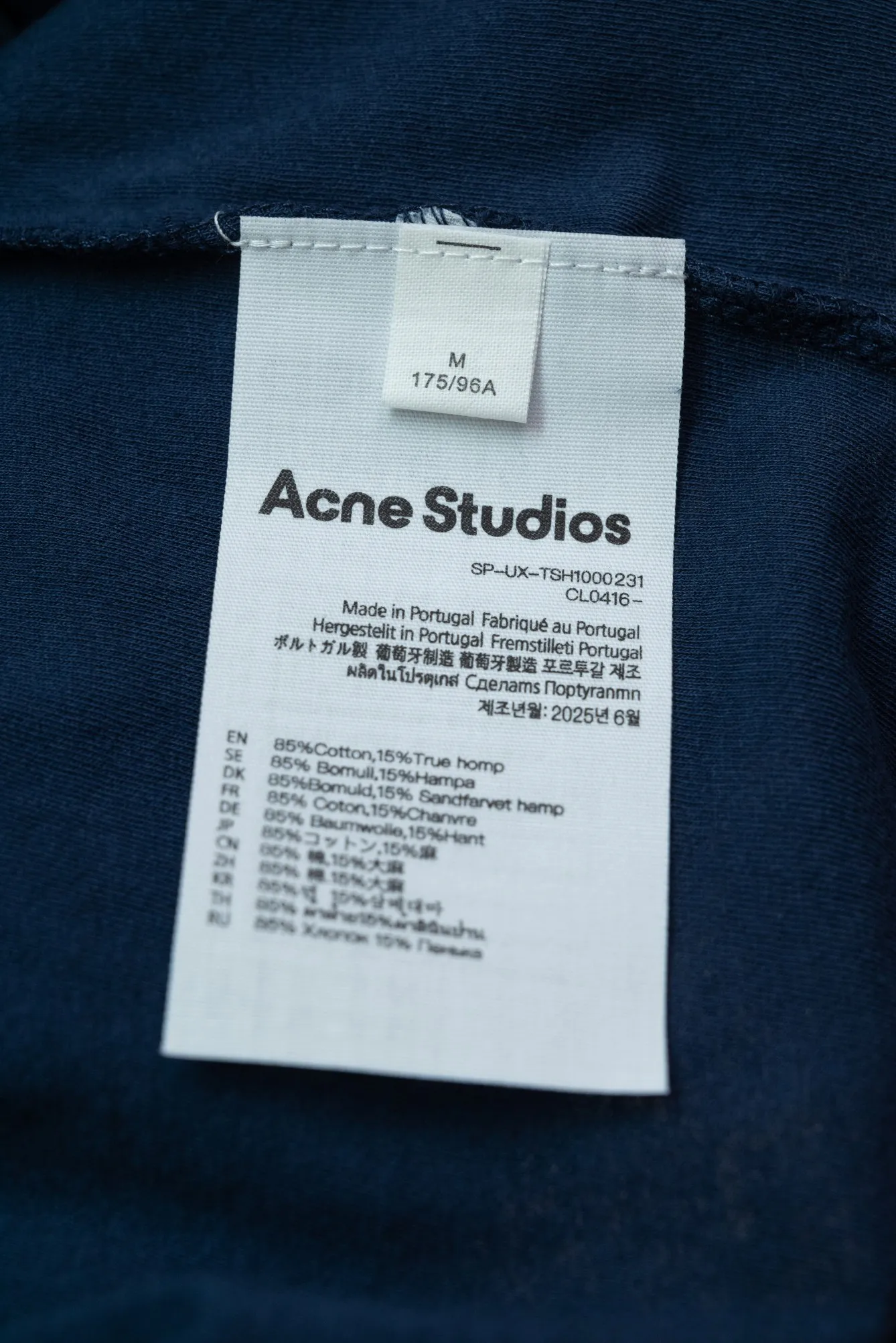 :(G 004) ACNE Quality （ ） Classic 1:1 Same Style ：Black White Navy Blue Size： XS S M L